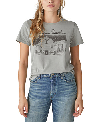 Женская хлопковая футболка Yellowstone Dutton Ranch Lucky Brand