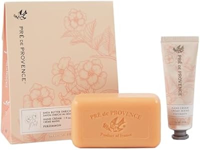 Pre de Provence Gift Set Includes 150 Gram Soap Bar & 1 fl oz Hand Cream |Made in France | Infused with Shea Butter, Persimmon Pré de Provence