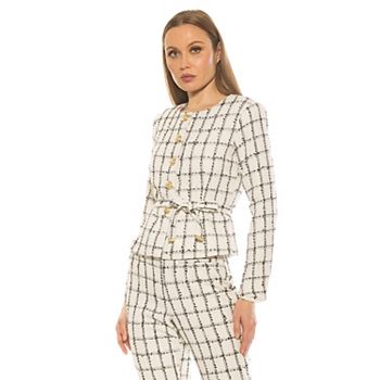 Women's ALEXIA ADMOR Arjun Long Sleeve Jacket with Waist Tie Alexia Admor