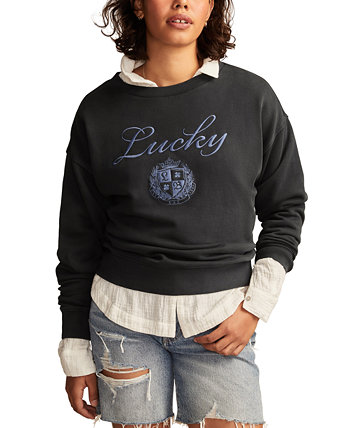 Women's Logo Print Crewneck Sweatshirt Lucky Brand