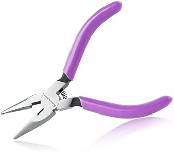 SPEEDWOX Bent Needle Nose Pliers With Smooth Jaw 45 Degree Bent Long Nose Pliers Fishing Pliers Hook Remover Needle Remover Pliers for Jewelry Making, Bending Wire and Small Object Gripping Speedwox