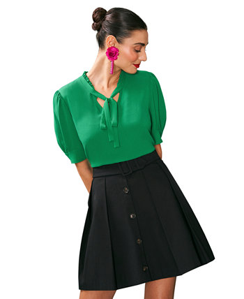 Женская блузка с короткими рукавами и завязками CeCe CeCe