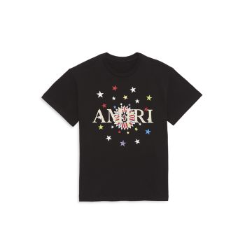 Little Kid's &amp; Kid's Logo Stars Graphic T-Shirt Amiri