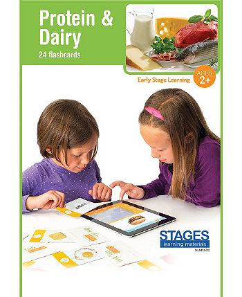 Link4fun Protein Dairy Интерактивный Flashcard с бесплатным приложением для iPad Stages Learning Materials