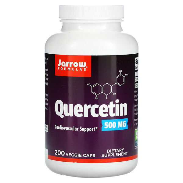 Кверцетин, 500 мг, 200 растительных капсул Jarrow Formulas