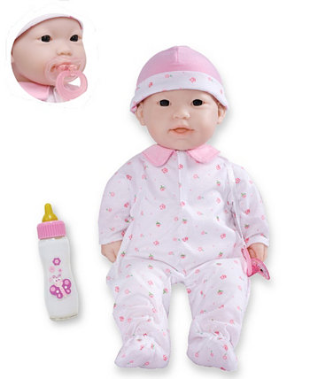 Кукла La Baby Asian 16 дюймов с мягким телом, розовый костюм JC Toys