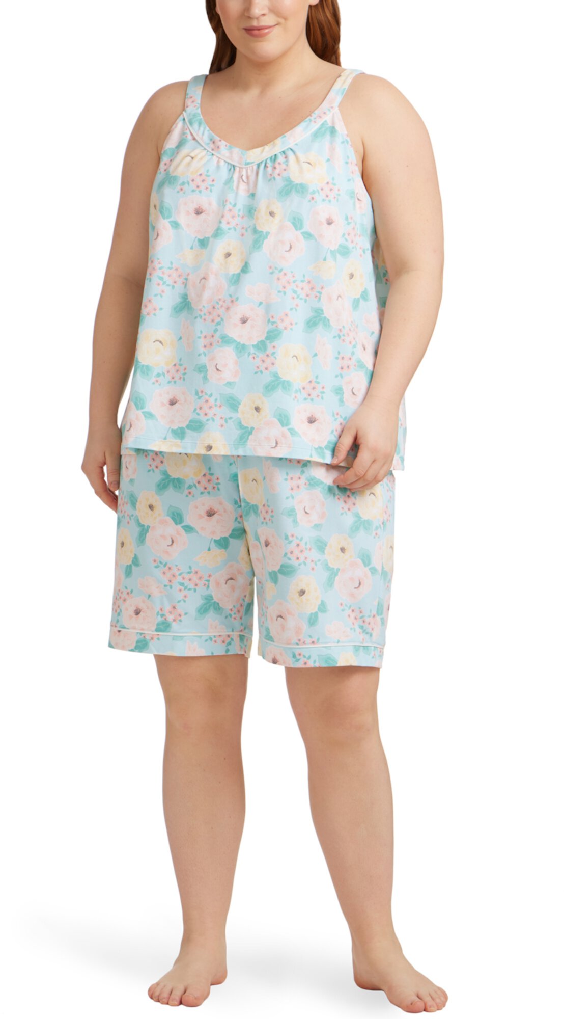 Пижамный комплект-бермуды с V-образным вырезом BedHead Pajamas