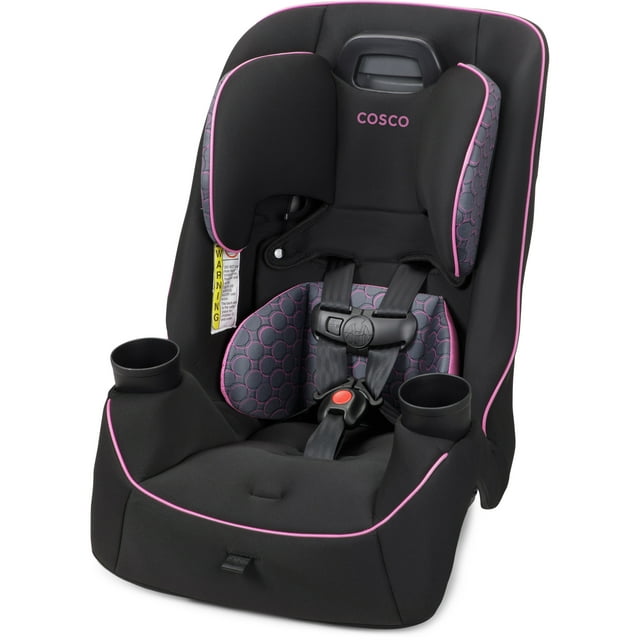 Cosco Kids Easy Elite Slim All-in-One Convertible Car Seat, Pink Rings, Infant & Toddler, Unisex Cosco Kids