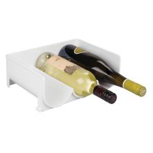 мДизайн 8.06&#34; х 11,51&#34; х 3,99&#34; Штабелируемый пластиковый держатель для винной стойки для холодильника на 3 бутылки MDesign
