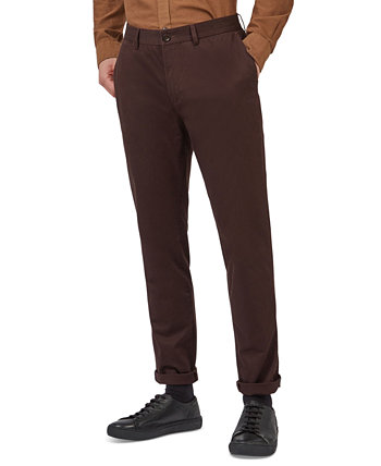 Мужские облегающие эластичные брюки чинос с пятью карманами и логотипом Ben Sherman