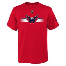 Красная футболка с фирменным логотипом Youth Fanatics Washington Capitals Authentic Pro Fanatics