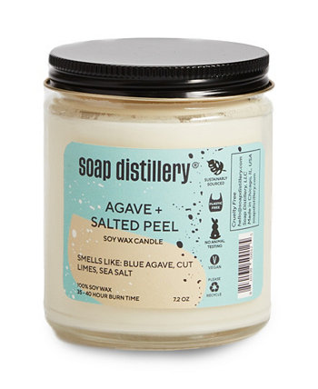 Свеча из соевого воска с соленой кожурой Agave Plus Soap Distillery