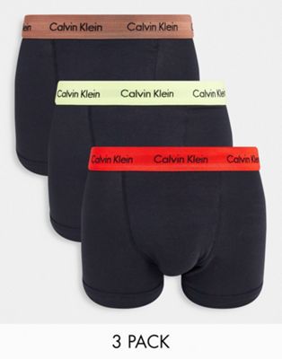 Эксклюзивная тройка черных сундуков Calvin Klein с контрастным поясом для ASOS Calvin Klein