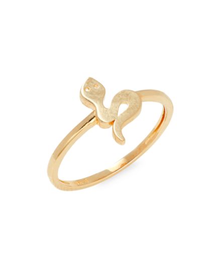 Кольцо со змеей из 14-каратного желтого золота Saks Fifth Avenue