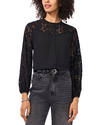 Women's Lace Yoke Button-Front Top Vince Camuto