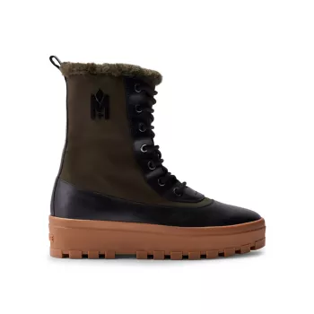 Shearling-Lined Lug-Sole Boots Mackage