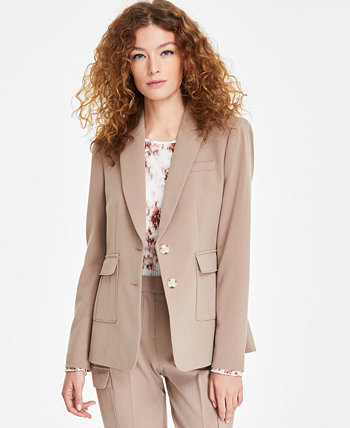 Women's Two-Button Peak-Collar Cargo Blazer Tahari by ASL