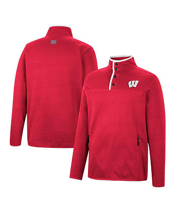 Красная мужская куртка Wisconsin Badgers Rebound Quarter-Snap Colosseum