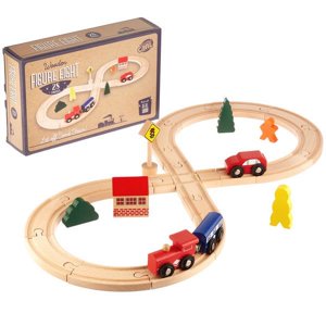 Brybelly TCON-501 Conductor Carl Figure 8 Train Playset, 30 Piece Brybelly