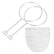 2 Pcs Mesh Strainer Bag, Cloth Mesh Filter Bags with Reinforced Frame and Sturdy Handle Unique Bargains