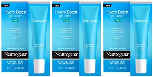 Neutrogena Hydro Boost Hyaluronic Acid Eye Gel Cream, Under Eye Cream with Hyaluronic Acid, Fragrance Free, Non-Comedogenic Moisturizer, 0.5 OZ Neutrogena