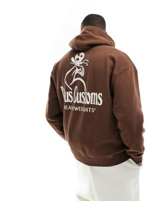 Deus Ex Machina heavyweights hoodie in brown Deus Ex Machina