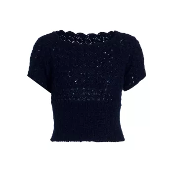 Cropped Crochet Sweater Frederick Anderson