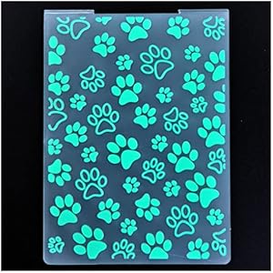 Pet Footprint Paw Background Plastic Embossing Folders for Card Making Scrapbooking and Other Paper Crafts 2101024 DDOUJOY