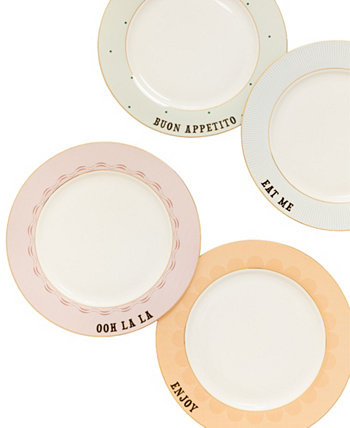 Обеденные тарелки со слоганом, набор из 4 шт. Yvonne Ellen