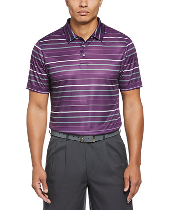 Men's Fine Line Print Short Sleeve Golf Polo Shirt PGA TOUR