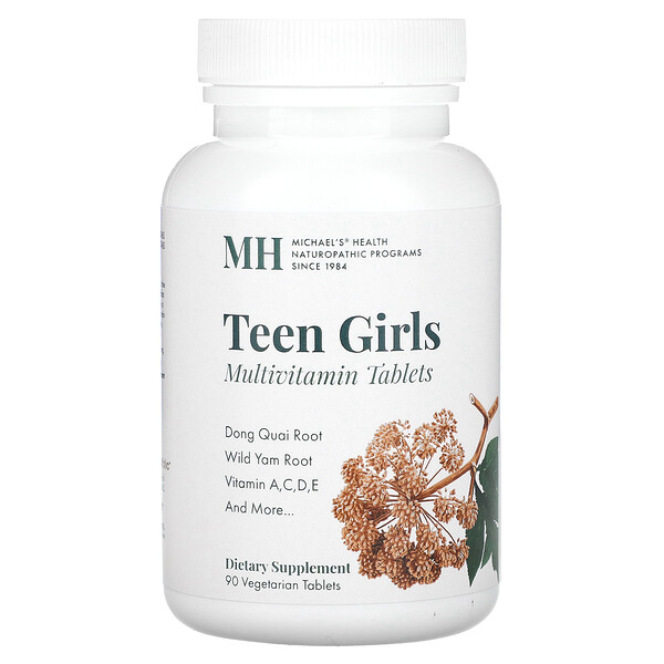 Teen Girls Tabs, Мультивитамины для ежедневного использования, 90 вегетарианских таблеток Michael's Naturopathic