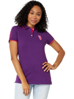 Разноцветная рубашка поло среднего размера с пони из пике U.S. POLO ASSN.