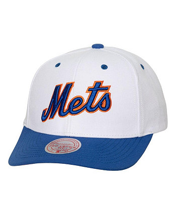 Мужская белая кепка New York Mets Cooperstown Collection Pro Crown Snapback Mitchell & Ness