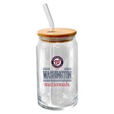 The Memory Company Washington Nationals 16oz. Classic Crew Beer Glass with Bamboo Lid The Memory Company