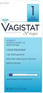 Vagistat 1 Day Single-Dose Yeast Infection Treatment for Women, Antifungal Ointment (Мазь) Helps Relieve External Itching and Irritation, 1 Pre-Filled No Touch Vaginal Applicator, by Vagisil (Pack of 1) Vagisil