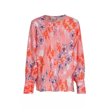 Плиссированная блузка Aura с цветочным принтом Atelier 17.56