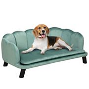 PawHut Pet Sofa for Medium And Large Sized Dog With Extra Cushion Solid Wood Legs Charcoal Grey PawHut