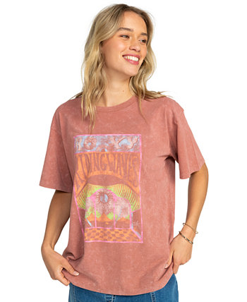 Хлопковая футболка оверсайз с рисунком Girl Need Love для юниоров Roxy