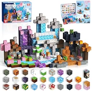 Magnetic Blocks-150PCS Magnetic Building Blocks Magnetic Cubes Stacking Dark Forest Glacier Castle, STEM Montessori Sensory Toys for Kids Boys Girls Ages 4-8 Holiday Birthday Easter Gifts ToyUnited