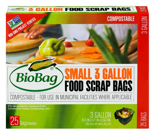 Пакеты для пищевых отходов Biobag 3 галлона -- 25 пакетов Biobag