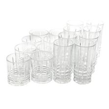 Gibson Home Jewelite 16 Piece Tumbler and Double Old Fashioned Glass Set Gibson Home