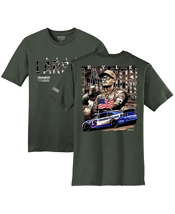 Men's Green Kyle Larson Military-Inspired T-shirt Hendrick Motorsports Team Collection