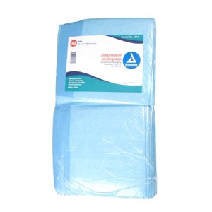 Dynarex 13433101 23 x 36 in. Blue Disposable Light-Absorbent Underpad - Pack of 50 Dynarex