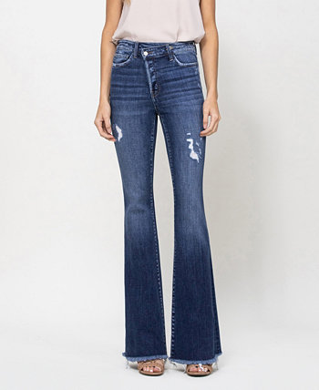 Женские расклешенные джинсы с асимметричным поясом и необработанным краем FLYING MONKEY