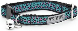 The Worthy Dog Cheetah Cat Collar, One Size: 9 to 11-in neck, 1/2-in wide The Worthy Dog