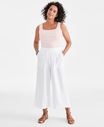 Women's Cropped Drawstring Pants, Created for Macy's Style & Co
