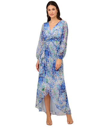 Женское шифоновое платье с абстрактным цветочным узором Adrianna Papell