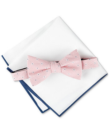 Мужской комплект с галстуком-бабочкой и однотонным нагрудным платком с цветочным принтом Tommy Hilfiger