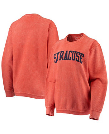 Женский оранжевый Syracuse Orange Comfy Cord Vintage-Like Wash Basic Arch Pullover Sweatshirt Pressbox