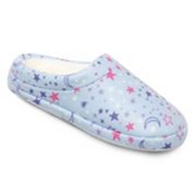 Girls Cuddl Duds® Allover Print Fleece Clog Slippers Cuddl Duds